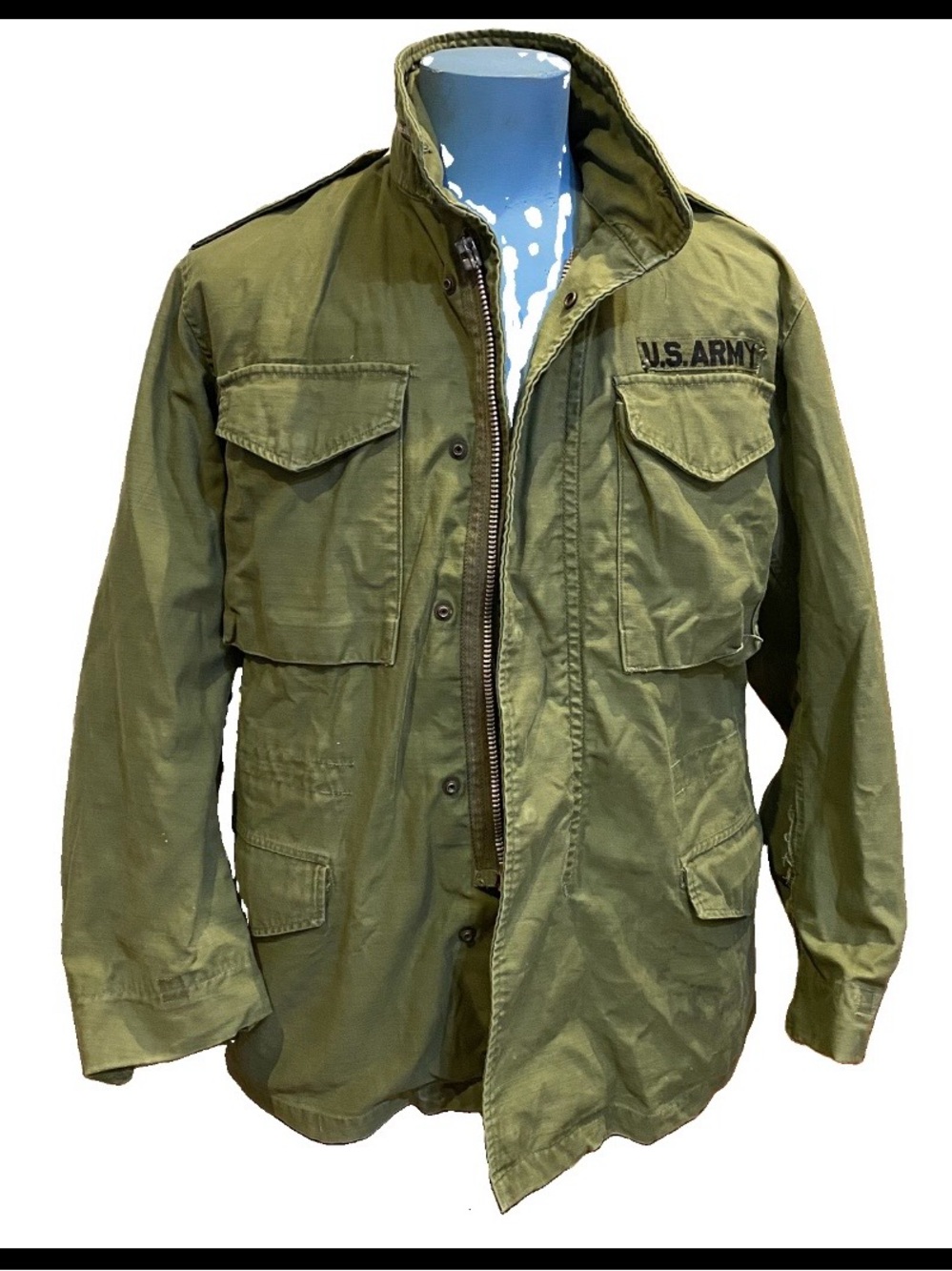 U.S. Army Olive Green Field Jacket with Chest Pockets